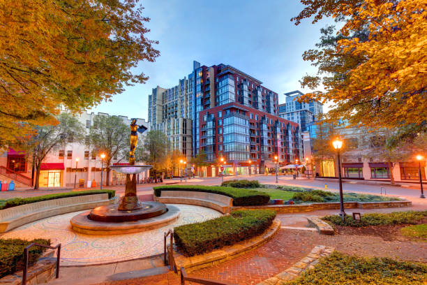 Baltimore Inner Harbor skyline at dusk