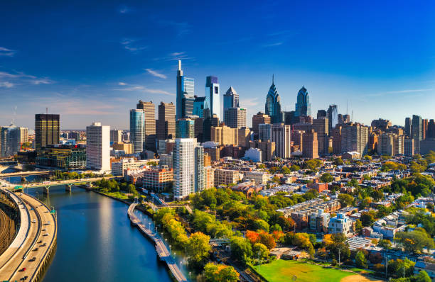 Philadelphia skyline along the Schuylkill River
